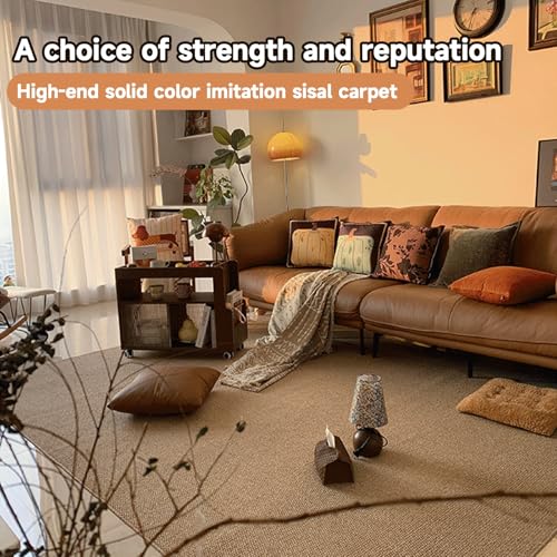 Tapis sisal 140x200 lavable gris antidérapant salon moderne