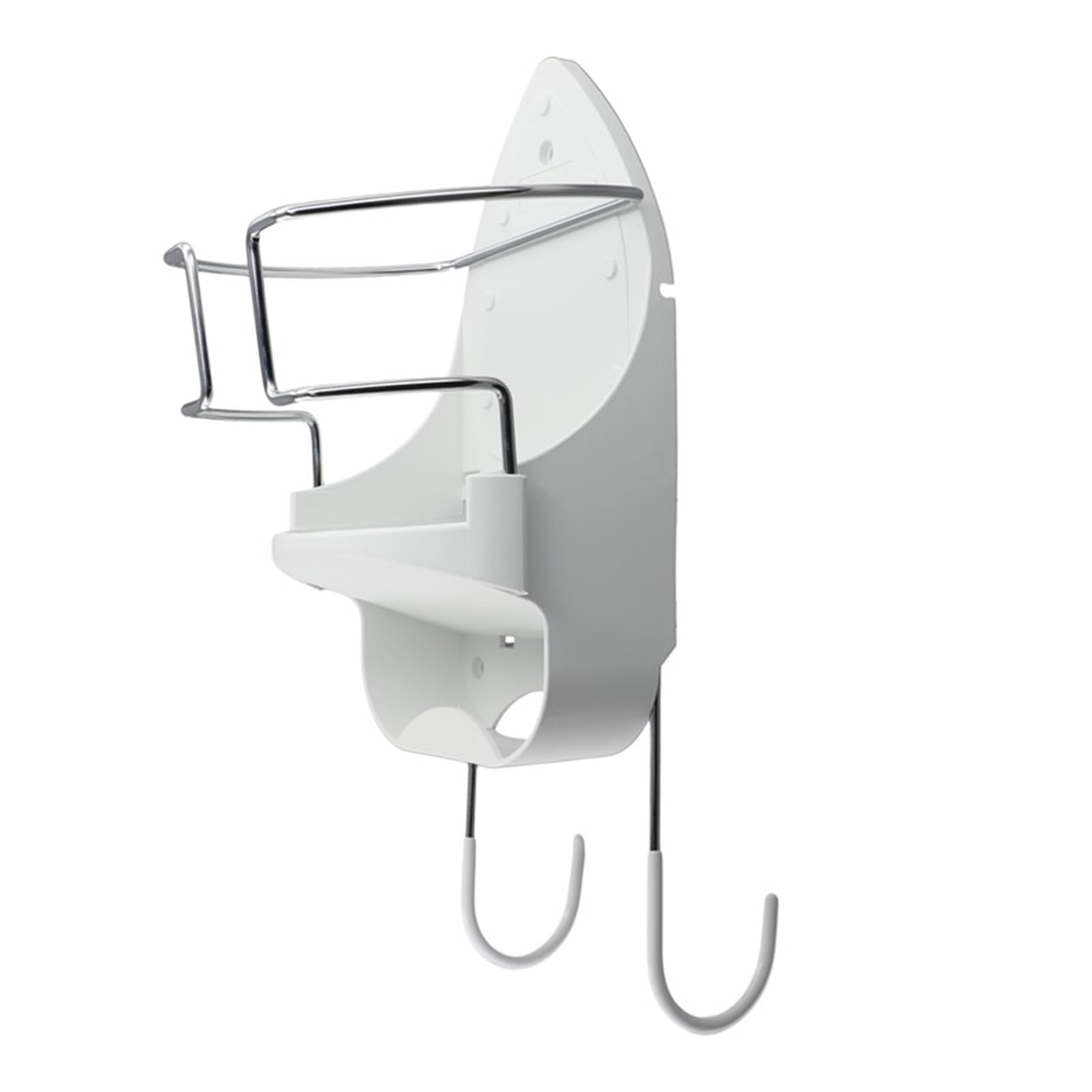 ENWWCH Iron Board Hanger Wall Mount Holder And Ironing Storage Organizer Shelf With Removable Hooks For Bathroom