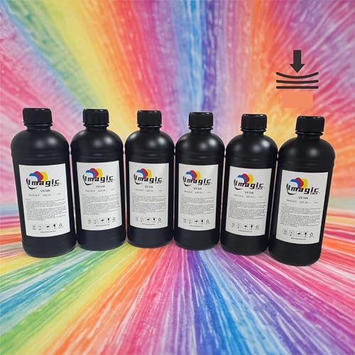 Imagic Ink 500 ml uv Printer Ink (Color 6 Pack CMYK WW Hard) (Soft)