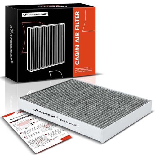 A-Premium Cabin Air Filter with Activated Carbon Compatible with Audi Q7 2007-2015 & Porsche Cayenne 2003-2018 & Volkswagen Touareg 2004-2017, Replace# 7H0819631A