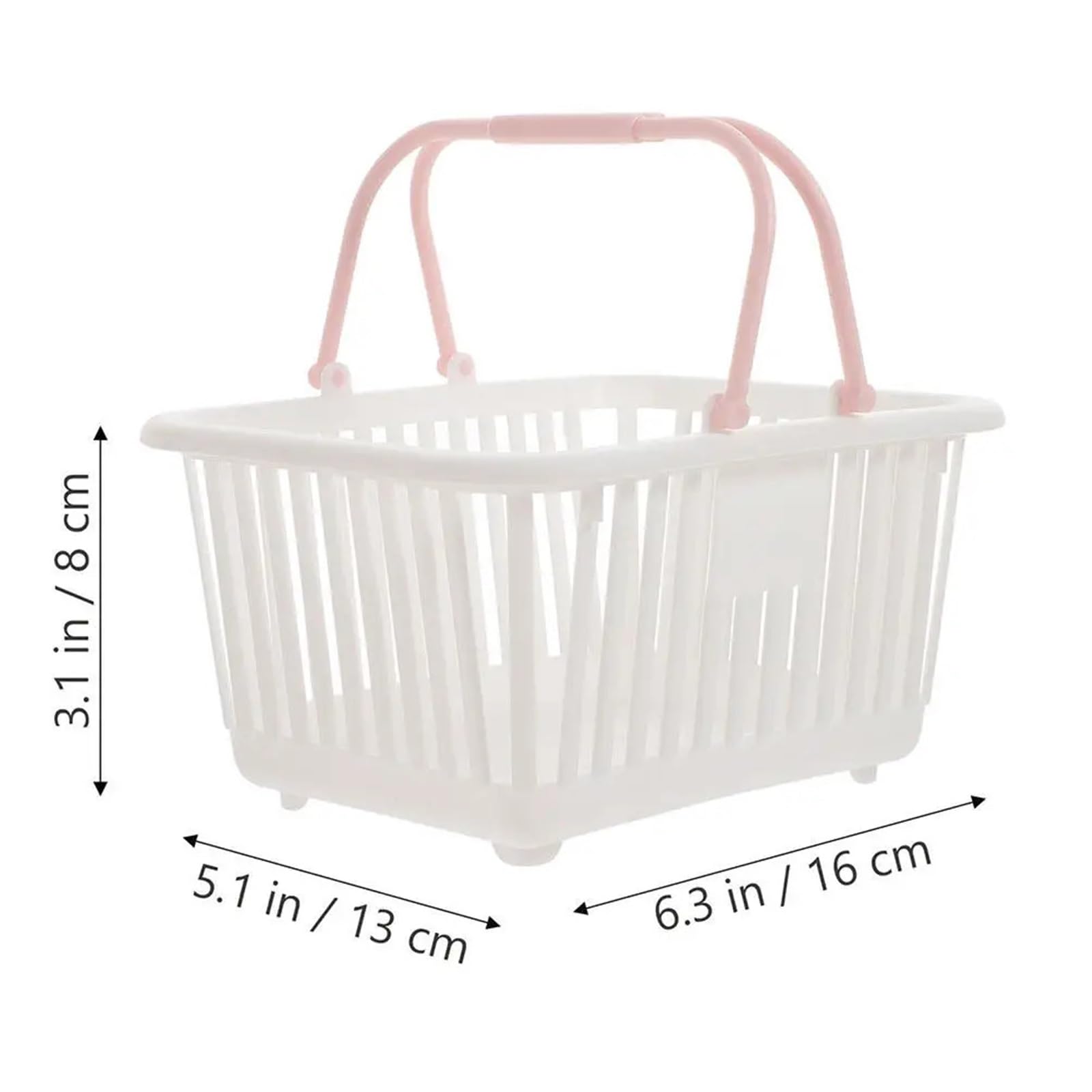 Cesta de plástico pequeña con asas, cesta ducha portátil, ligera y resistente, 2 uds Para Ducha