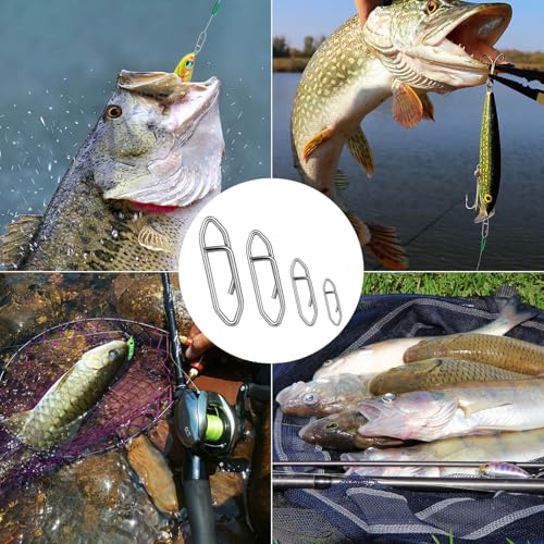 Kiqeres 200 Pcs Fishing Power Speed Clips (S:120, M:50, L:20, XL:10), High Strength Stainless Steel Speed Clip for Fishing Lure Quick Change, Freshwater Saltwater Lure Connector Tackle by Kiqeres - Image 7