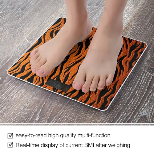 Báscula de baño digital con diseño naranja Tiger Stripes miniatura 5