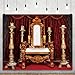 YongFoto Gold Royal King Throne Chair Backdrop 7x5ft European Retro Classic Red Carpet Curtain Photography Background Birthday Bridal Shower Wedding Baby Shower Party Banner Portraits Photoshoot