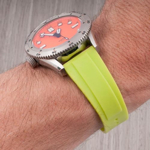 Image of StrapHabit Quick Release Deployant Rubber Watch Strap For Large and Small Wrists - Women and Men - Band FKM Deployment 19mm, 20mm, 21mm, 22mm