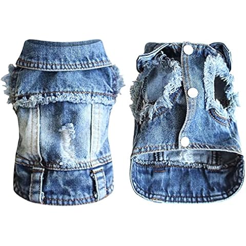Hundekleidung Hund Denim Weste Haustier Jeansjacke Cover