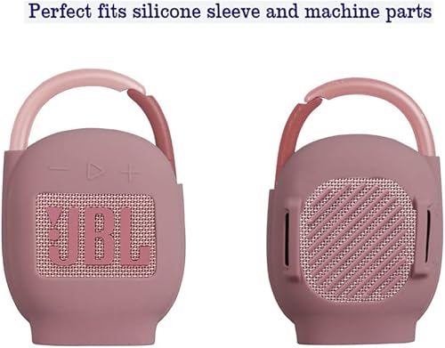 Miniatura 3 de Hermitshell Funda de transporte de silicona de repuesto para JBL Clip 4 - Mini altavoz Bluetooth portátil (rosa 2)