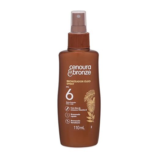 Bronzeador Óleo Spray FPS 6 Cenoura & Bronze 110ml
