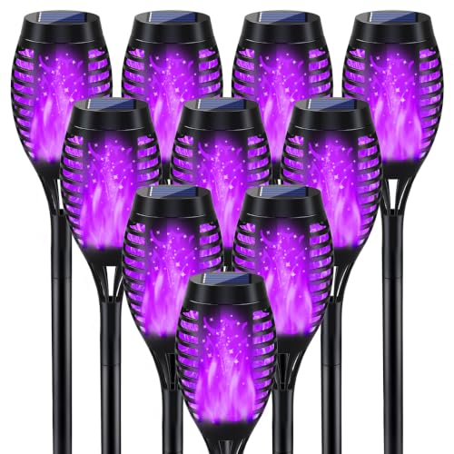 10Pack Purple Solar Halloween Lights for Halloween Decorations Outdoor - image 1