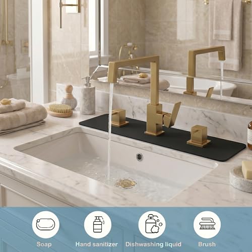 Tapis de robinet pour évier contre l'eau stagnante et le calcaire