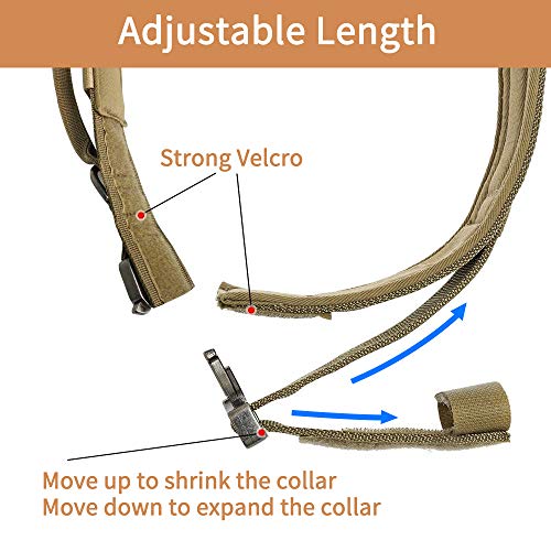 Tactical Dog Collar With Usa American Flag - Military Dog Collar Thick With Handle - Heavy Duty Nylon K9 Adjustable Metal Buckle For Medium Large Dogs M L Xl Chew Proof With 2 Patches Black #TOP3