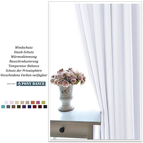 Pony Dance Short Curtains For Window - (42 X 36 Inches, Pure White, 2 Pcs) Grommet Top Tiers Valances For Half Small Window Covering Light Filter #TOP5