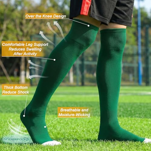 Image of XZQTIVE Baseball Socks and Belt Combo,Over the Knee Softball Socks and Belt,Knee High Football Socks for Kids Youth Adults