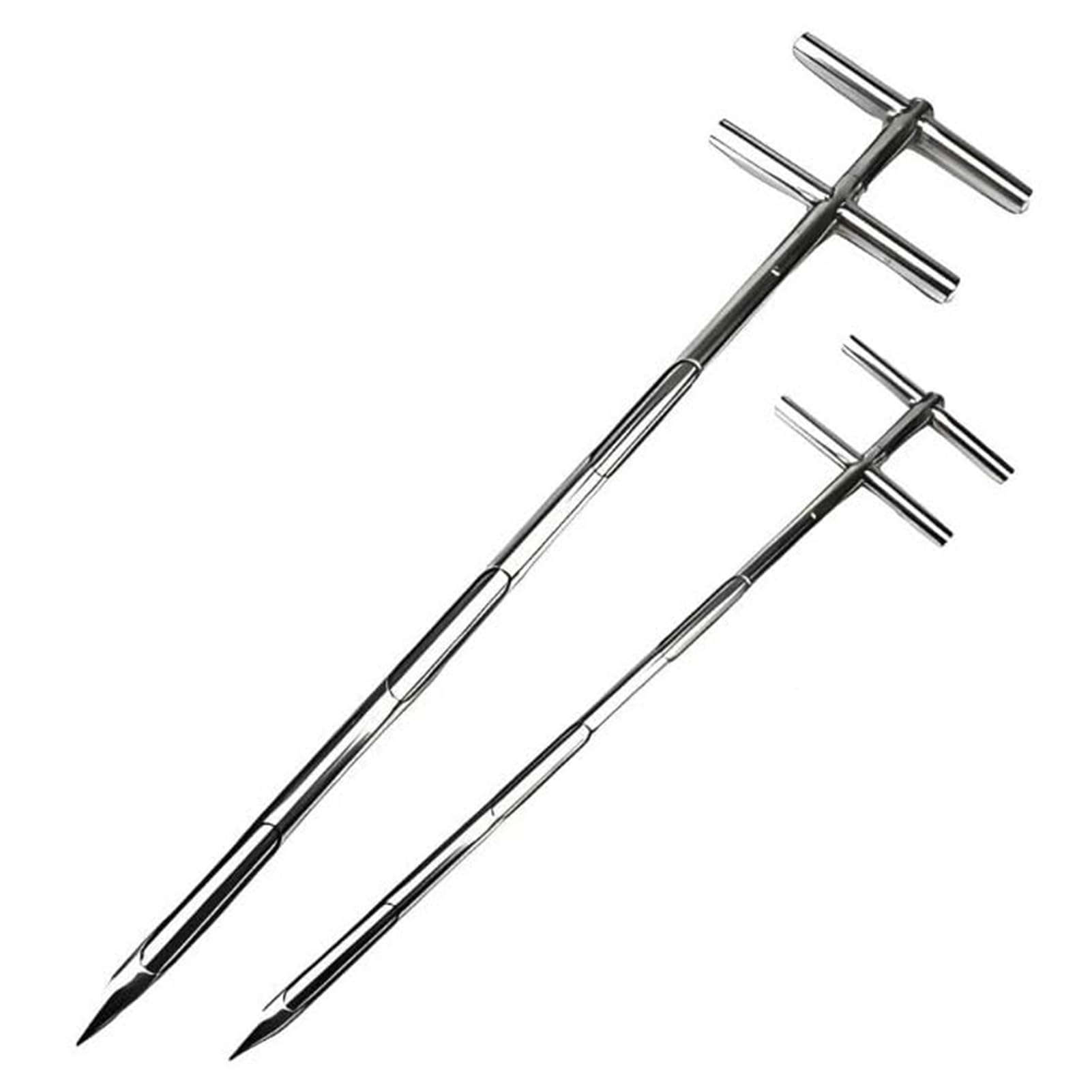 Sonda próbnika proszku ze stali nierdzewnej uchwyt obrotowy granulat sonda ziarna próbki próbnika, 3 gniazda (rozmiar: D38 mm x dł. 1,5 m)