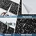 WESTICK Glitter Black Mirror Frame Border Chunky Bulletin Board Borders Sparkle Wallpaper Border Self Adhesive Glitter Black Textured Peel and Stick Mirror Trim for Bathroom Office Decor 160