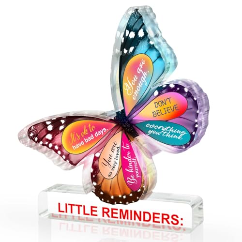 Regali ispiratori, regali motivazionali ispiratori, decorazione rustica ispiratrice, regalo per la salute mentale per il college, regali di amore per se stessi, cartello in acrilico a forma di