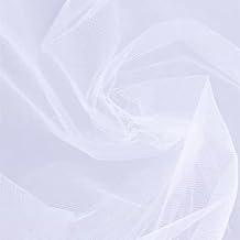 Biutefor Organza Fabric, Welcome Space, Soft Tulle Fabric, Fabric, White, Decoration, Wedding, Birthday, 19.7 x 16.4 ft (50 x 5 m) (1 Piece)