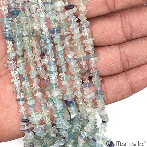 Gemmartusa Natural Fluorite Chip Beads Natural Stone Beads 1 Strand 34 Inch Jewelry Making Supplies (Chfl-70001) #TOP1