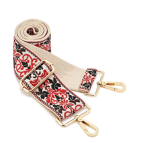 Image of Wide Shoulder Strap Adjustable Replacement Belt Guitar Style Crossbody Bag Handbag Strap Multicolor Canvas Straps(Wide:2in)(Color50)