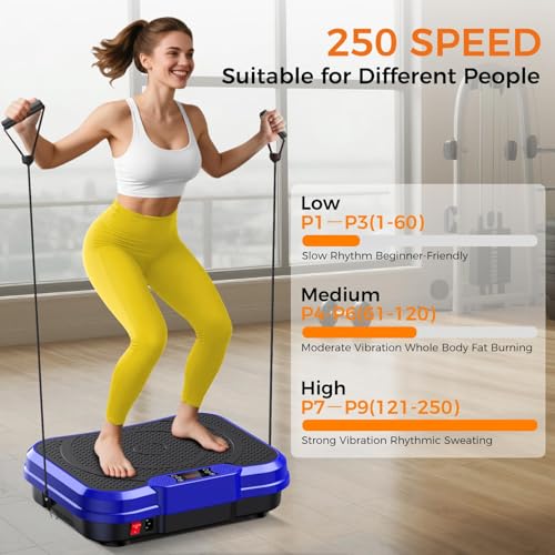 NXSCI Vibration Plate Exercise Machine,Vibrating Platform for Lymphatic Drainage with 250 Speeds,500 lbs Weight Capacity,Vibrated Plates for Weight Loss,Full Body Workout Equipment for Fitness at Home - Image 5
