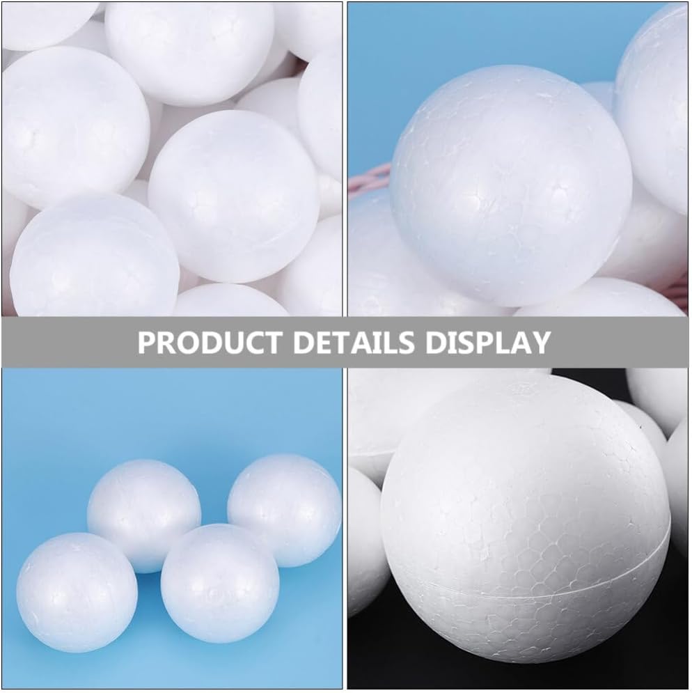 EXCEART White Solid Foam Ball 12 Inch Lightweight Crafting Material for Christmas Decorations DIY Custom Ornaments Painting Sphere