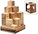 Logica Jeux Art. Tetris 3D Mini Soma - Casse-Tête 3D en Bois Précieux - 100 Puzzles en 1 - Différentes Difficultés - Cube Soma - Leonardo da Vinci Collection
