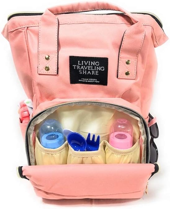Living Traveling \u0026 Share Bag, Waterproof Backpack, Diaper Bag, Student  backpack, weekend tote, traveling \u0026 hiking backpack, casual daypack  (Salmon) : Baby - Amazon.com