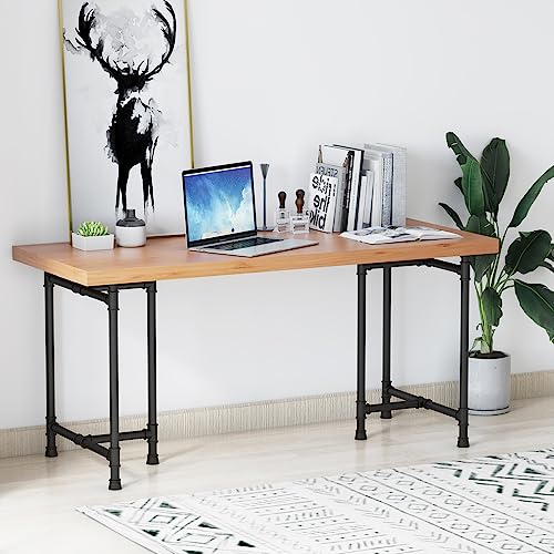 KaKaBB Heavy Duty Metal Table Legs, Industrial Black Desk Legs 28 Inch, Dining Furniture Leg Set of 2 (28inches, Pipe) by KaKaBB - Image 9