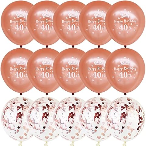 DOJoykey Rose Gold Balloons for 40th Birthday Cover