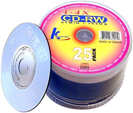 KHypermedia 8-cm 21 Minute/185 MB 4x CD-RW Discs (25-Pack Spindle) (Discontinued by Manufacturer)