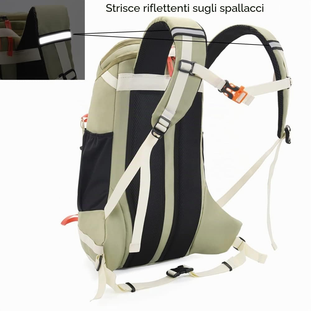 Bseash Zaino da trekking leggero e impermeabile da 40 l, con copertura antipioggia, per sport all'aria aperta, viaggi, campeggio, arrampicata, sci, Viola, 40L, Zaini Daypack