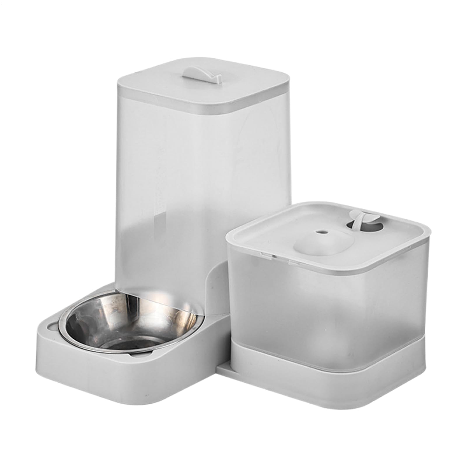 Distributeur Automatique Croquettes Chat Bol en Acier Inoxydable Grande