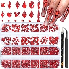 6# Red Nail Rhinestones
