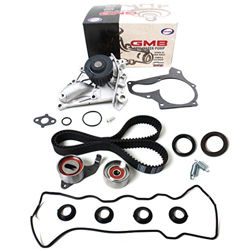 NEW (163 TEETH) Timing Belt Kit (w/Tensiner Springs & Oil Seals), Water Pump Set, Valve Cover Gasket with Spark Plug Tube Seals Compatible with 87-01 Toyota 2.0L & 2.2L DOHC