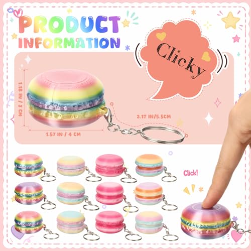 Porte-clés sensoriels macaron 3D Kenning par 12 pour décompression - 2