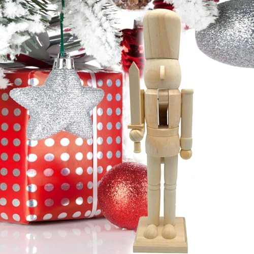 Casse-noisette de Noël en bois à peindre pour activité manuelle créative d'hiver - 3