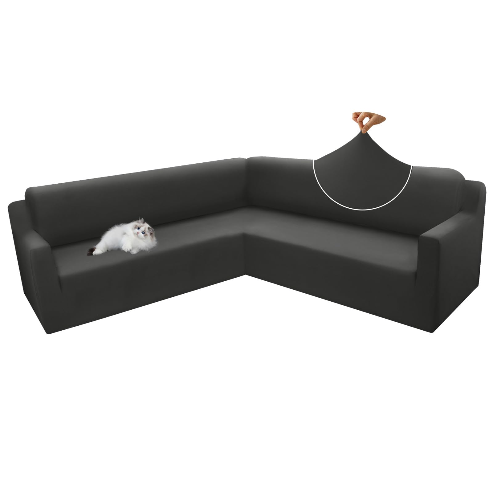 Arfntevss Corner Sectional Couch Covers L Shape Sofa Cover Magic ...