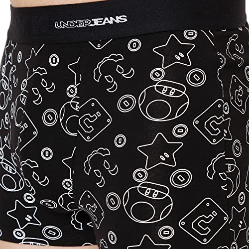 Image of Underjeans Men's Cotton Blend Trunks (UJNPTS050Black)
