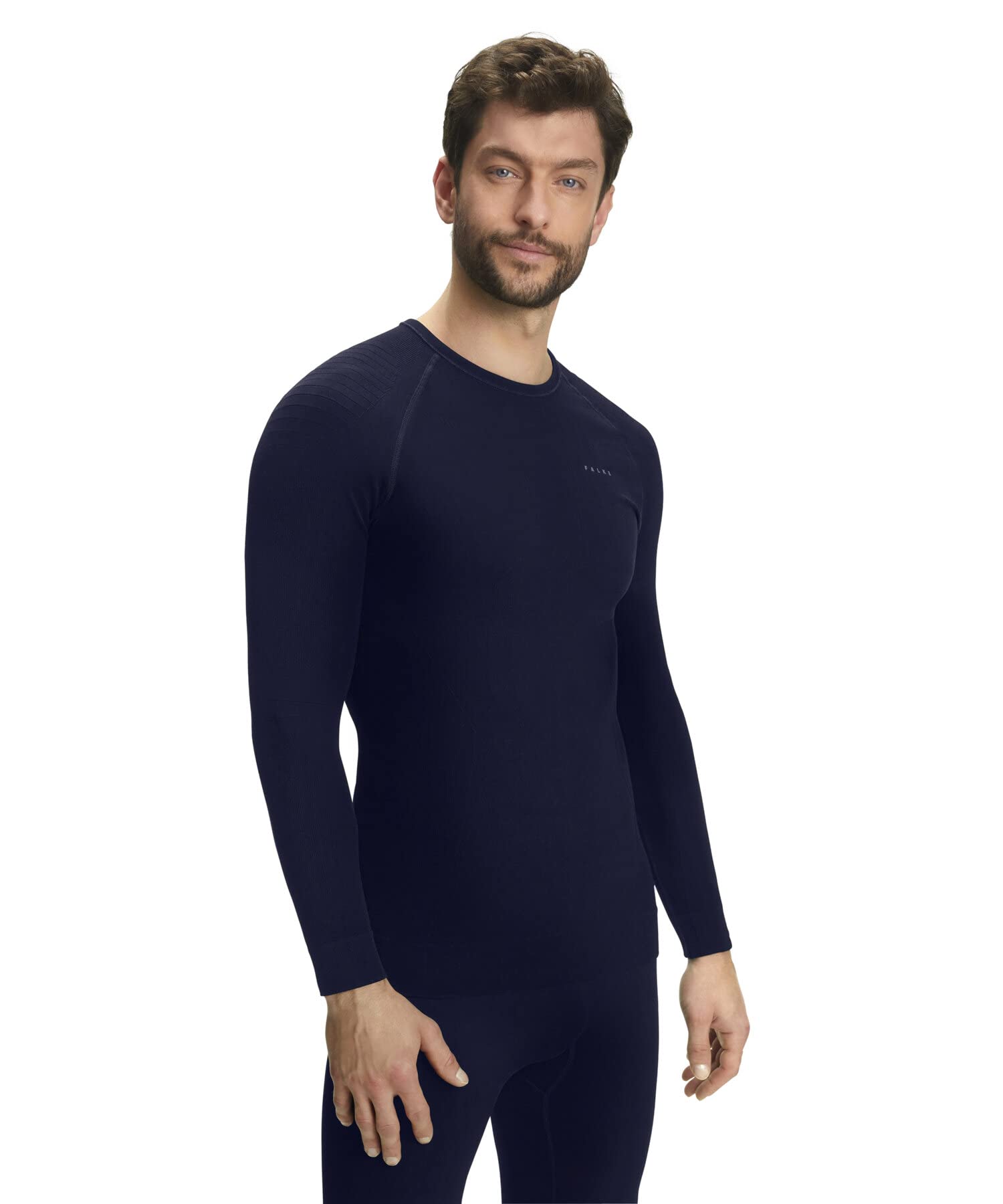 FALKE Men's Maximum Warm Base Layer Top, Blue (Space Blue 6116), M