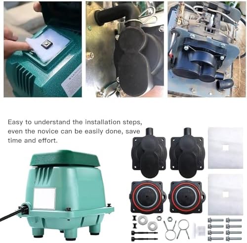Air Pumps Rebuild Kits for Hiblow HP80 HP60-0117 -0110 CS103EL AS500 AA500 DF50 DF60 Diaphram Filter Screws Kits Easy Installation Component - 1