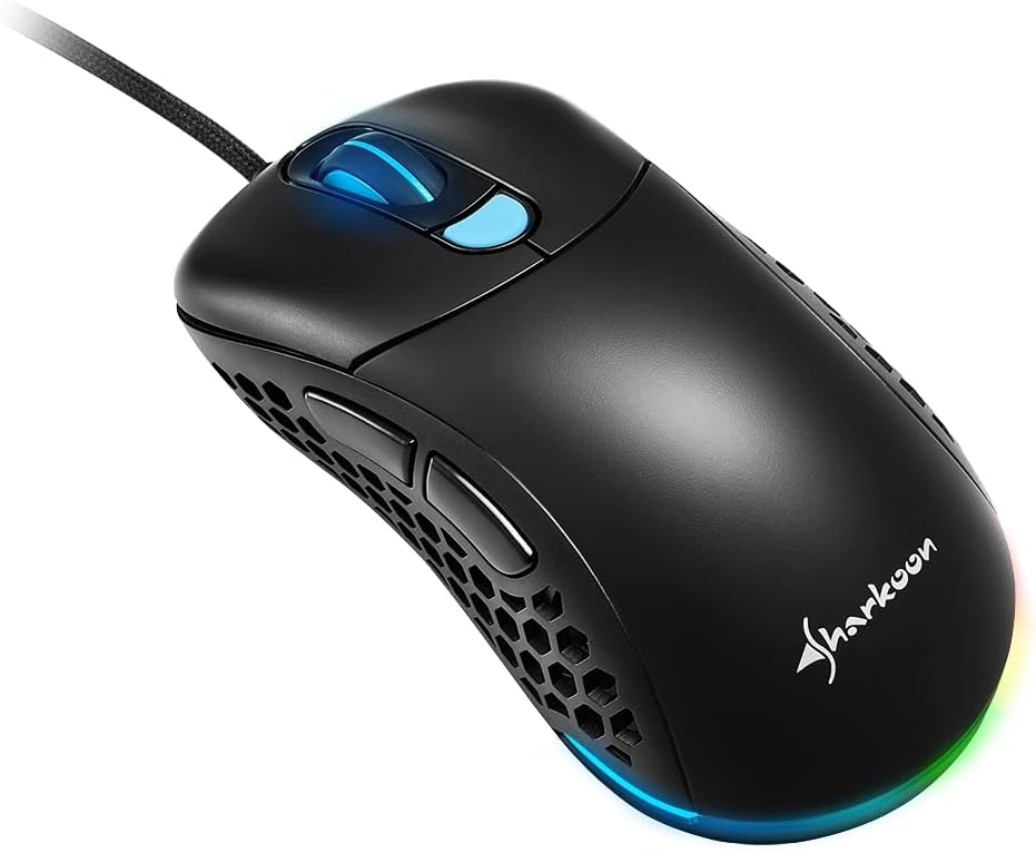 Sharkoon Light² 200 Gaming Mouse with solid top cover installed
