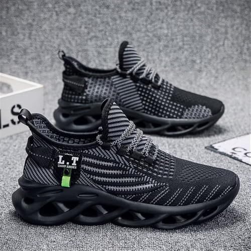 Jakcuz Mens Plus Size Mesh Platform Slip on Walking Shoes Non-Slip Breathable Gym Sport Casual Fashion Sneakers3