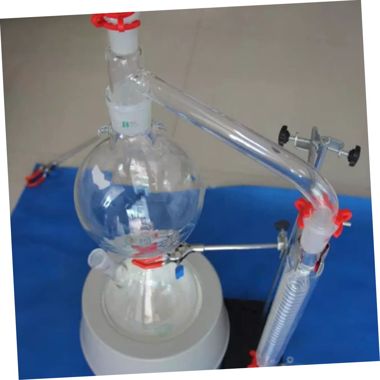 Single Neck Round Bottom Boiling Flask Laboratory Distillation Apparatus for Chemistry Experiments Borosilicate Leak Heavy Wall Design