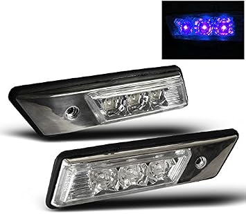 For BMW E36 E34 Front Blue LED Side Marker Signal Light Lamp