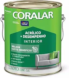 Tinta Fosco Acrílica Coralar Econômico 3,6l Branco Gelo