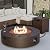 COSIEST 42 inch Outdoor Propane Fire Pit Coffee Table w Concrete Round Base Patio Heater, Certified, 50,000 BTU Stainless Steel Burner, Free Lava Rocks, Rain Cover, Tank Cover
