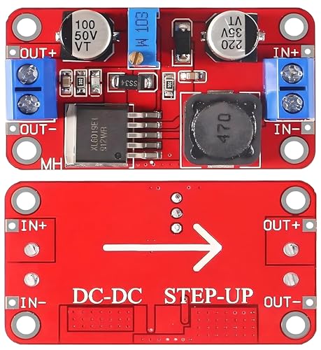 AYMBH XL6019 DC-DC Buck Boost Converter Module 5V 6V 12V 24V to 5-40V 5A Adjustable Voltage Regulator | High Efficiency Step-Up Power Supply Module | Compact Design & Overload Protection