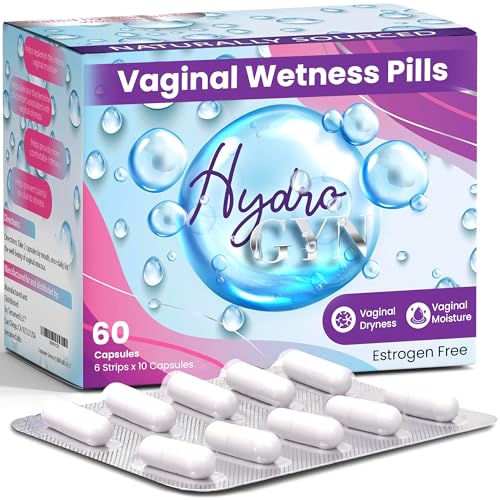 Hydro Gyn Vaginal Moisturizer Pills | Slippery Elm for Women Formulated to Support Healthy Moisture Mood & Relaxation | Feminine Care Oral Capsules for Vaginal Dryness ph Balance 60 Capsules
