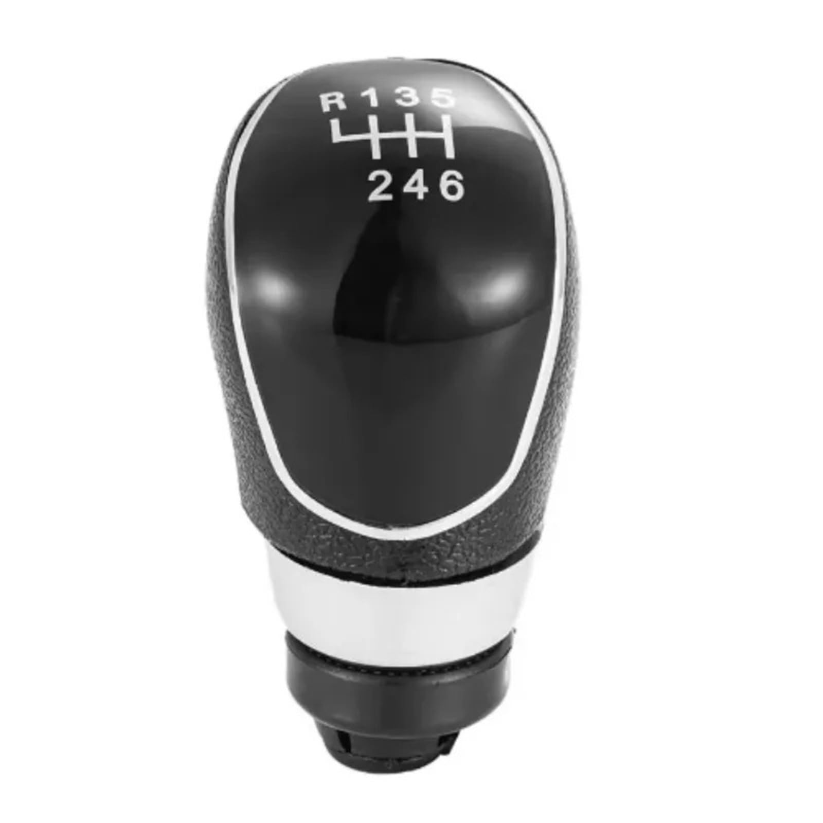 DWTNMEX Gear Shift Knob for Focus for Mondeo 5/6 Speed Gear Shift Handball Head Identification Manual Transmission Cars(Black lid 6-Speed B)