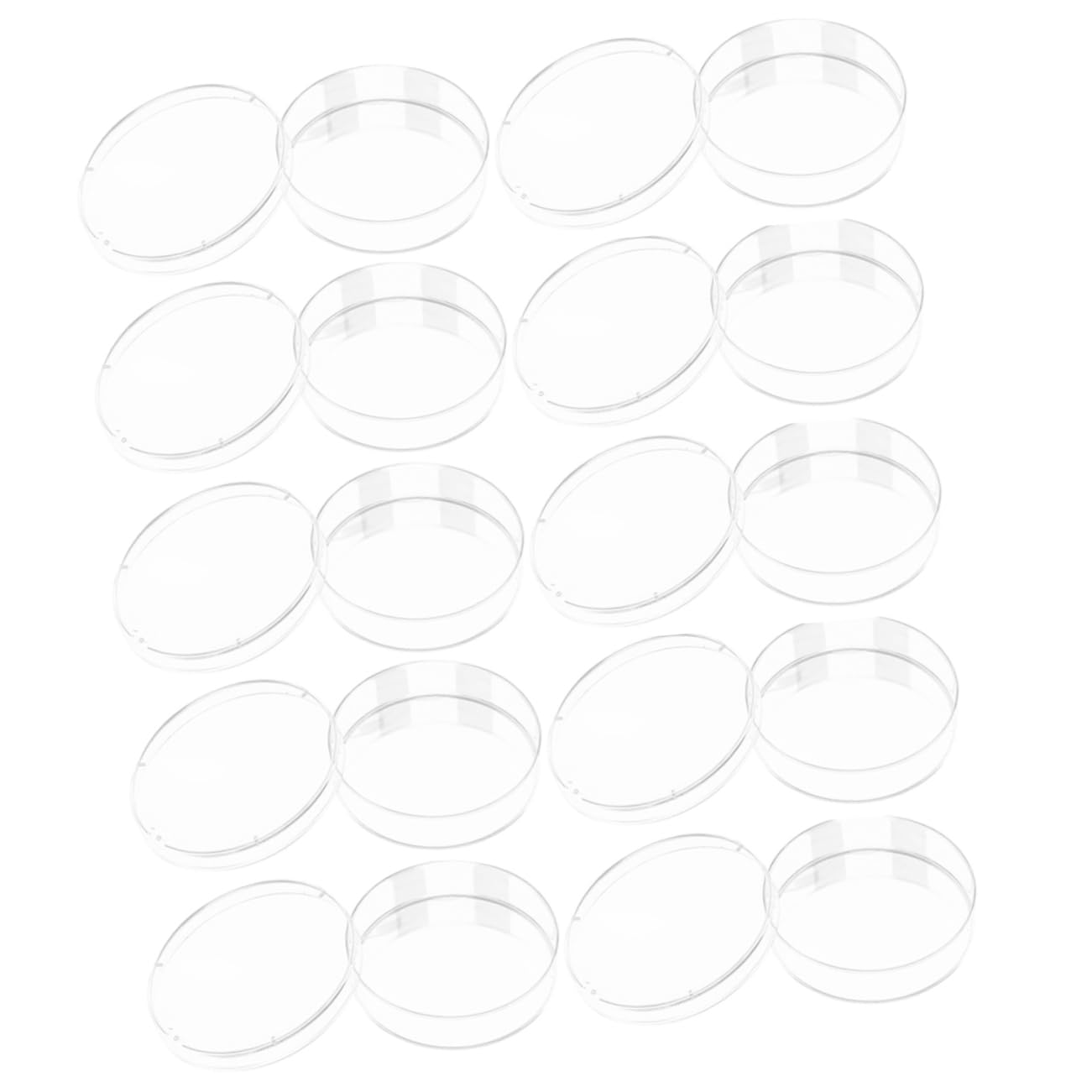 SOLUSTRE 10pcs Tissue Culture Petri Dishes Plastic Lab Dishes with Cover for Experiments